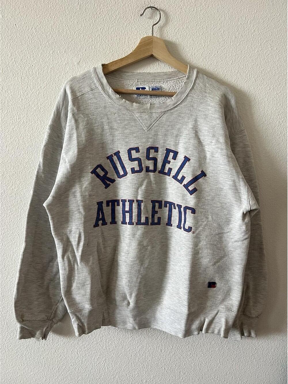 Vintage 90s Russell Athletic Made in USA Gray Sweatshirt L